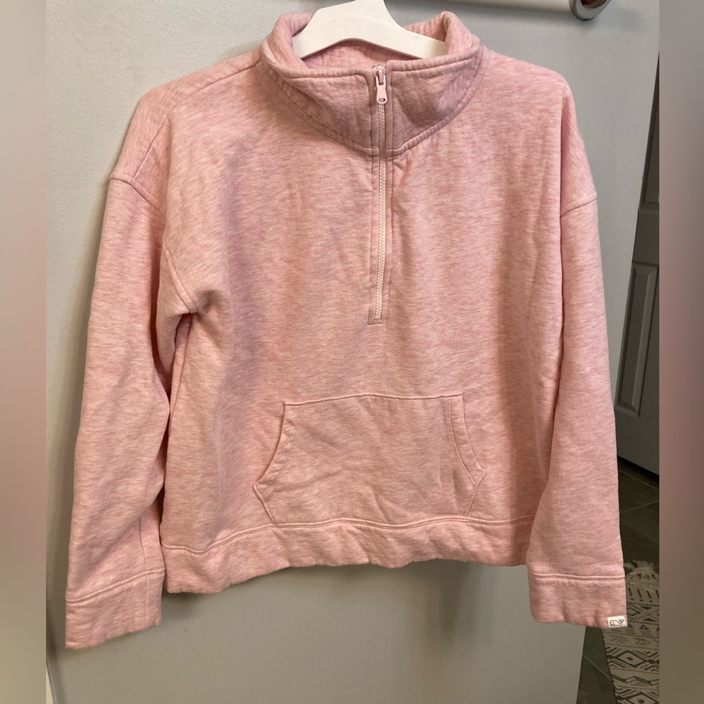 Vineyard vines quarter zip pink pullover sweatshirt size large